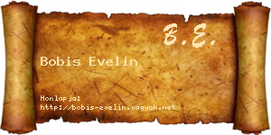 Bobis Evelin névjegykártya